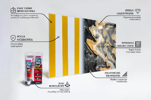 Kitchen splashback Marble modern art