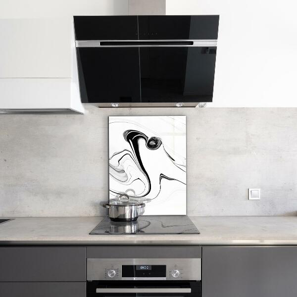 Kitchen splashback Monochrome watercolor