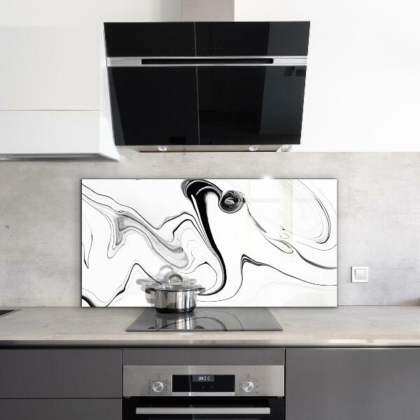 Kitchen splashback Monochrome watercolor