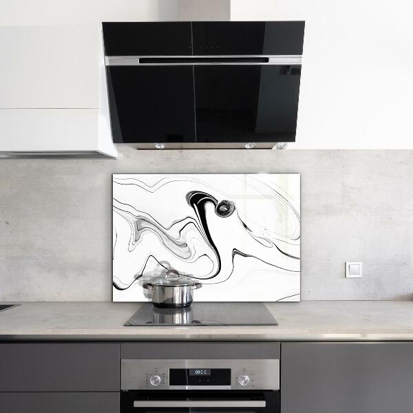 Kitchen splashback Monochrome watercolor