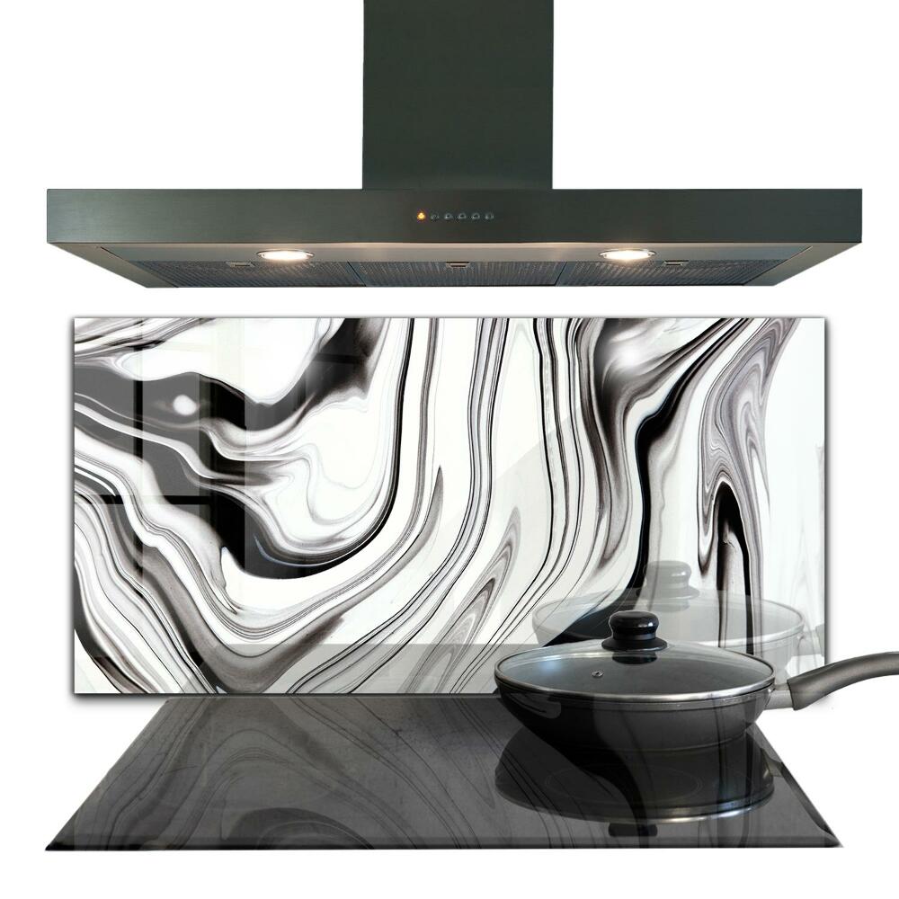 Cooker splashback Watercolor black and white