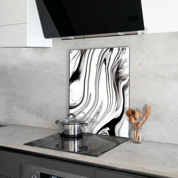 Cooker splashback Watercolor black and white