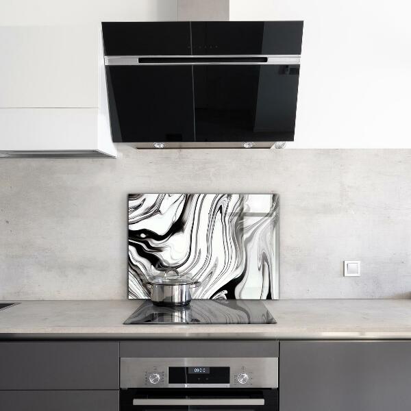 Cooker splashback Watercolor black and white