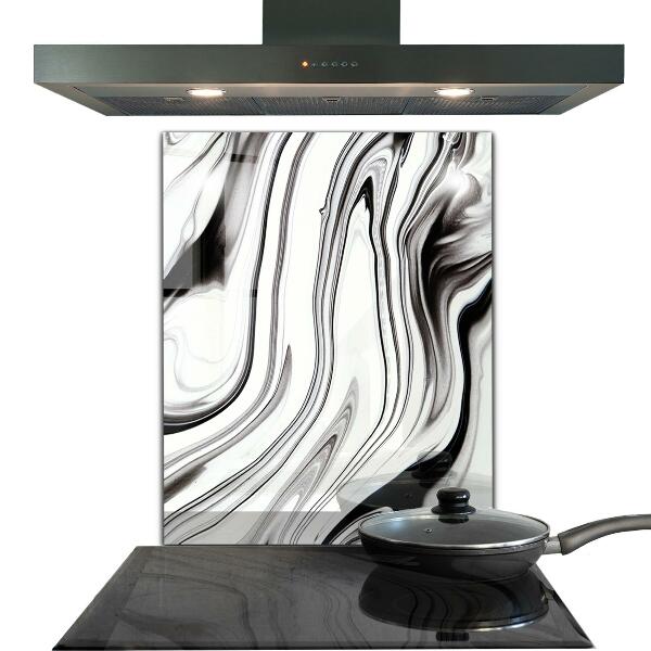 Cooker splashback Watercolor black and white