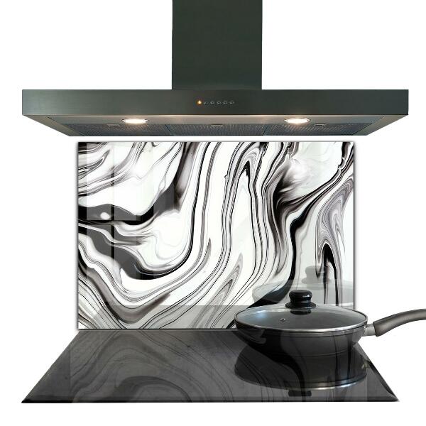 Cooker splashback Watercolor black and white