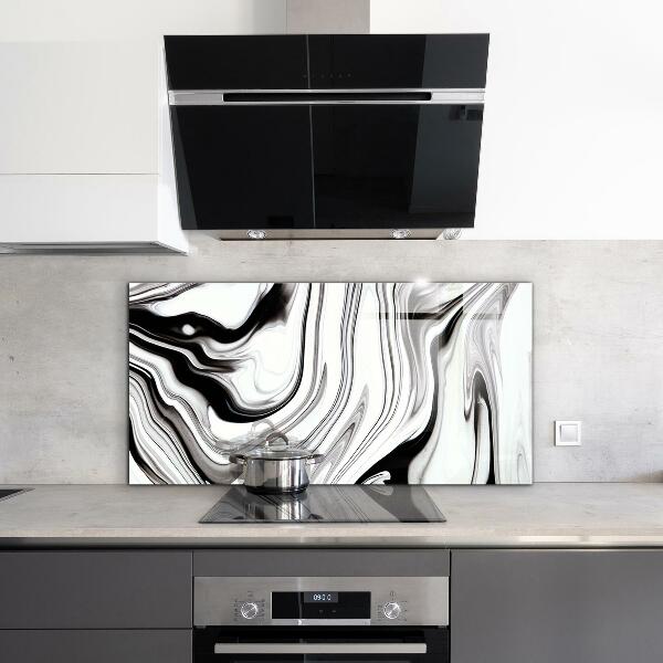 Cooker splashback Watercolor black and white