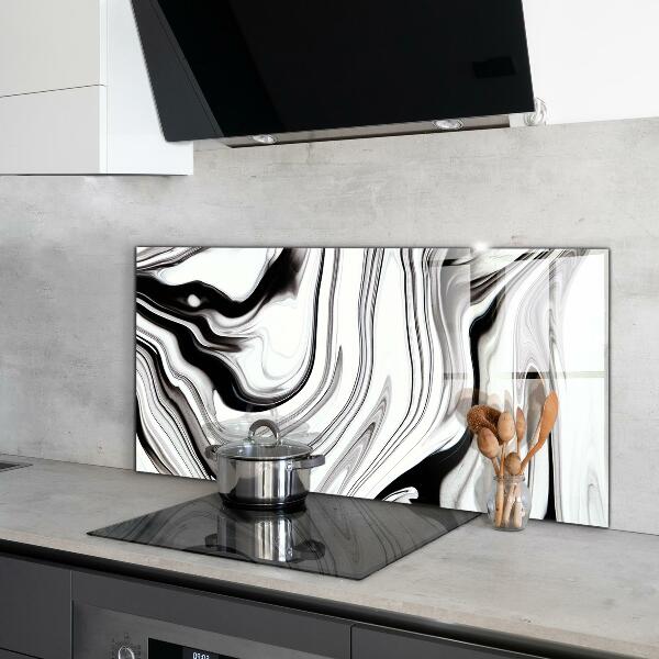 Cooker splashback Watercolor black and white
