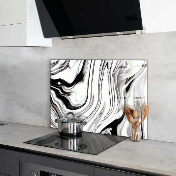 Cooker splashback Watercolor black and white