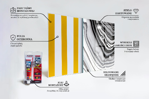 Kitchen splashback Monochrome abstraction