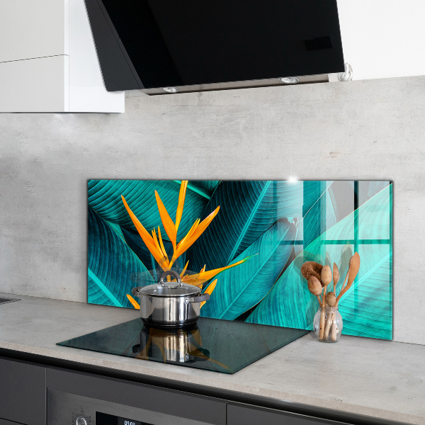 Kitchen splashback Tropical exotic flower