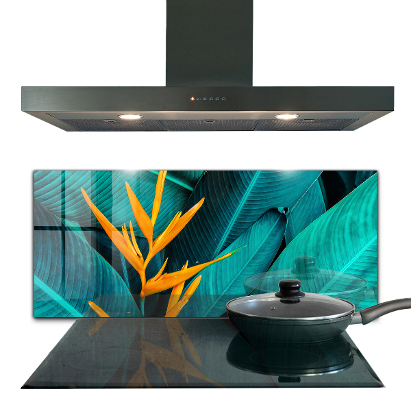 Kitchen splashback Tropical exotic flower