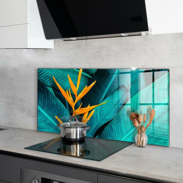 Kitchen splashback Tropical exotic flower