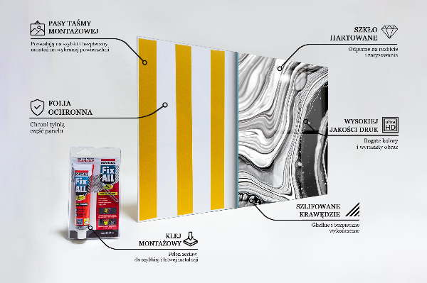 Kitchen splashback Monochrome abstraction