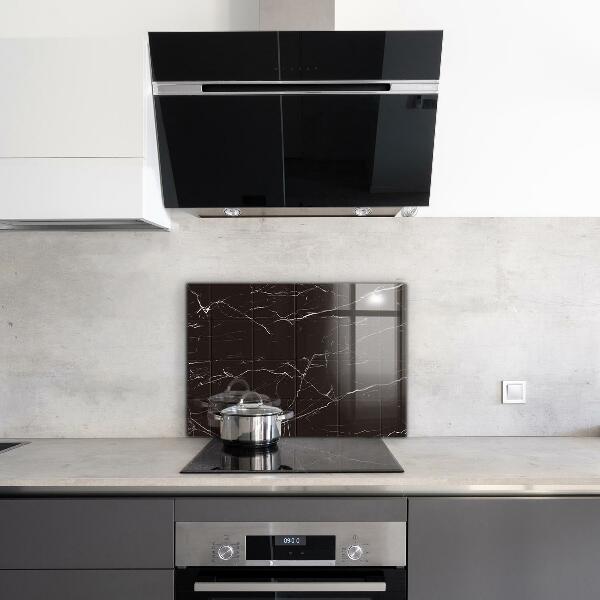 Kitchen splashback Black marble texture