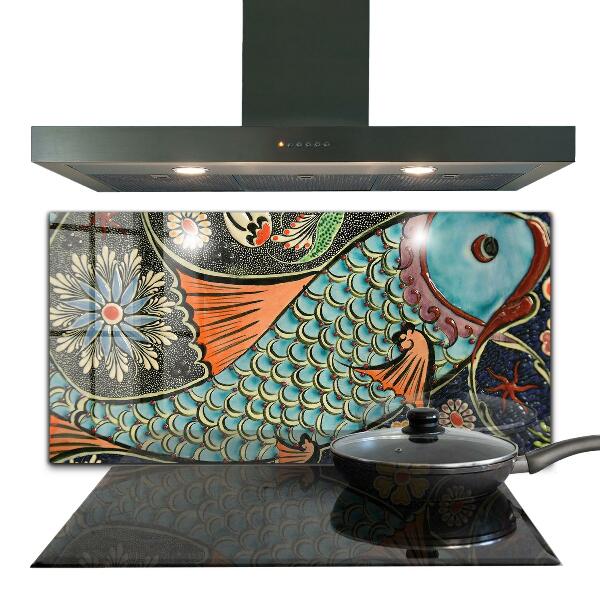 Kitchen splashback Mosaic fish vintage ceramics