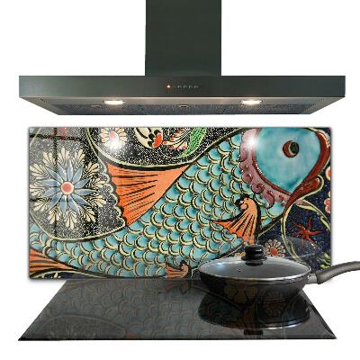 Kitchen splashback Mosaic fish vintage ceramics