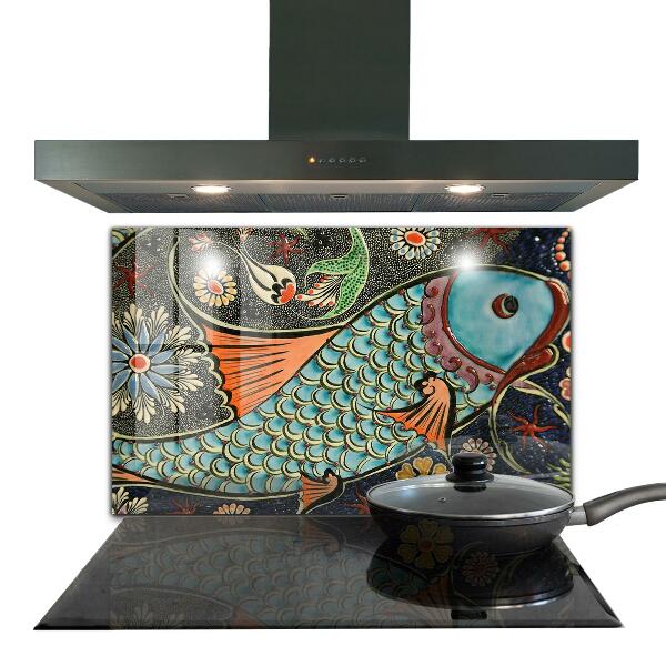 Kitchen splashback Mosaic fish vintage ceramics