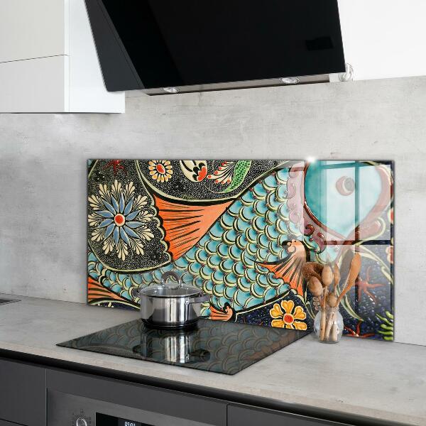 Kitchen splashback Mosaic fish vintage ceramics