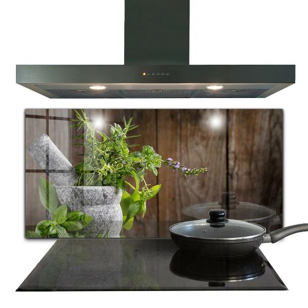 Kitchen splashback Stone mortar spices