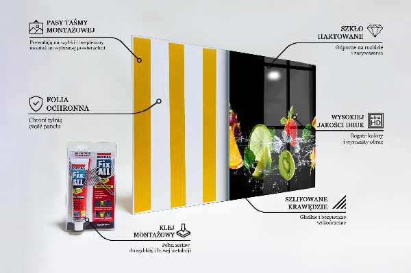 Kitchen splashback Juicy exotic fruits