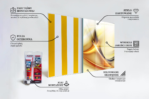 Cooker splashback Energy wave abstraction