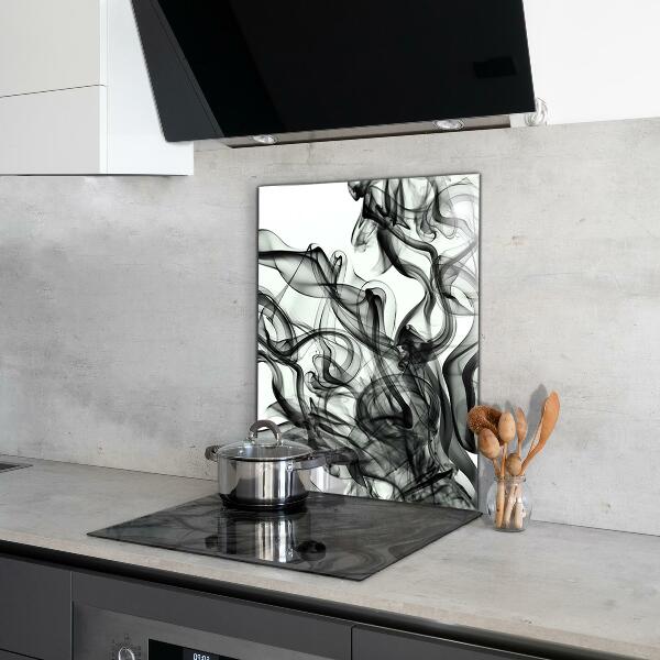 Cooker splashback Ribbons of smoke abstraction