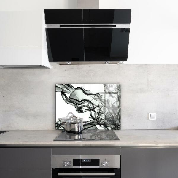 Cooker splashback Ribbons of smoke abstraction