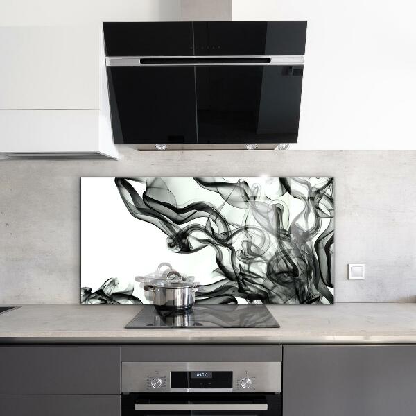 Cooker splashback Ribbons of smoke abstraction