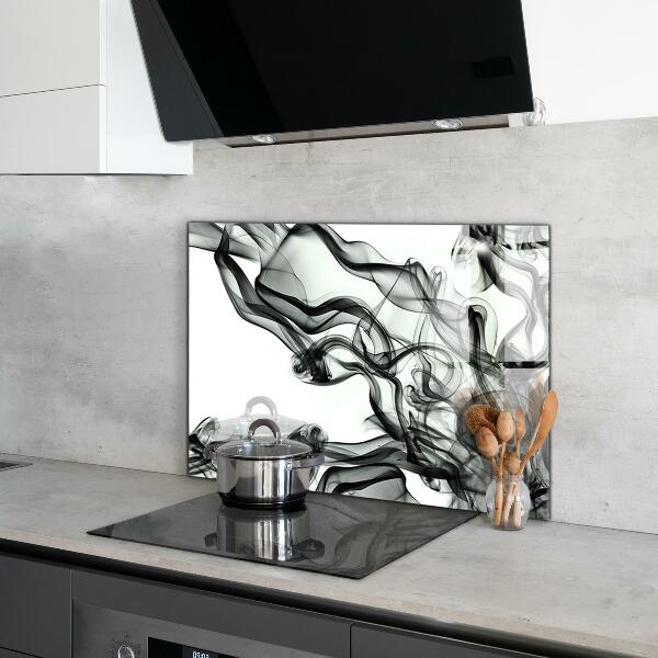 Cooker splashback Ribbons of smoke abstraction