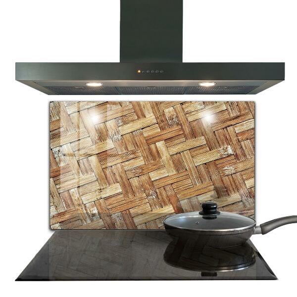 Oven splashback Braided bamboo rattan asia