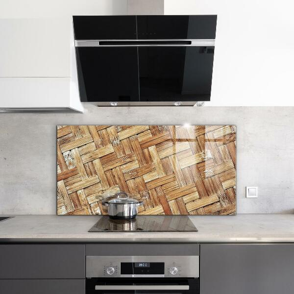 Oven splashback Braided bamboo rattan asia