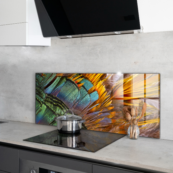 Oven splashback Exotic feathers