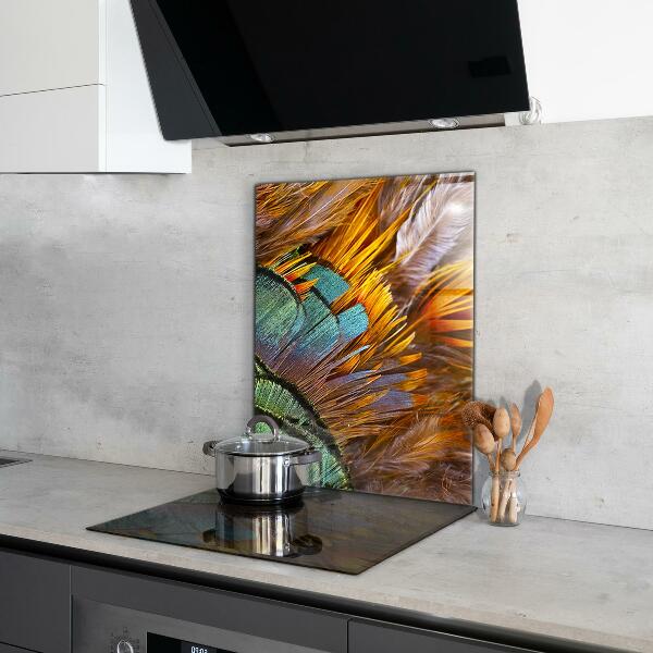 Oven splashback Exotic feathers