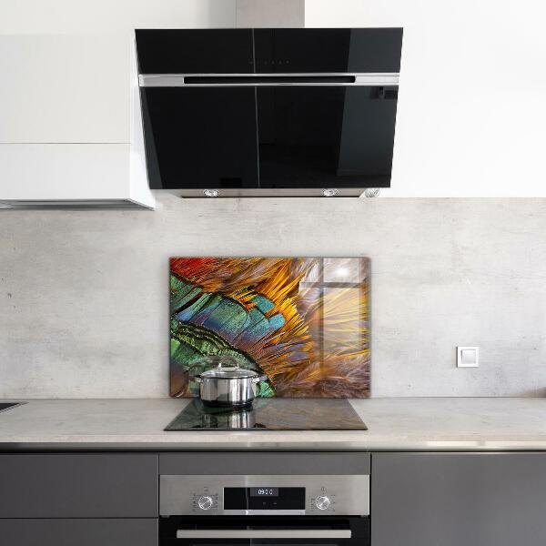 Oven splashback Exotic feathers