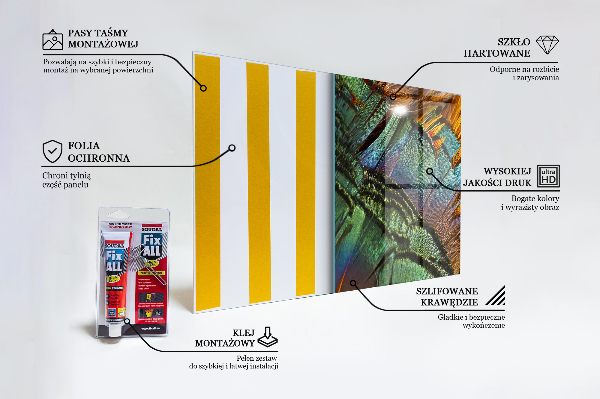 Oven splashback Exotic feathers