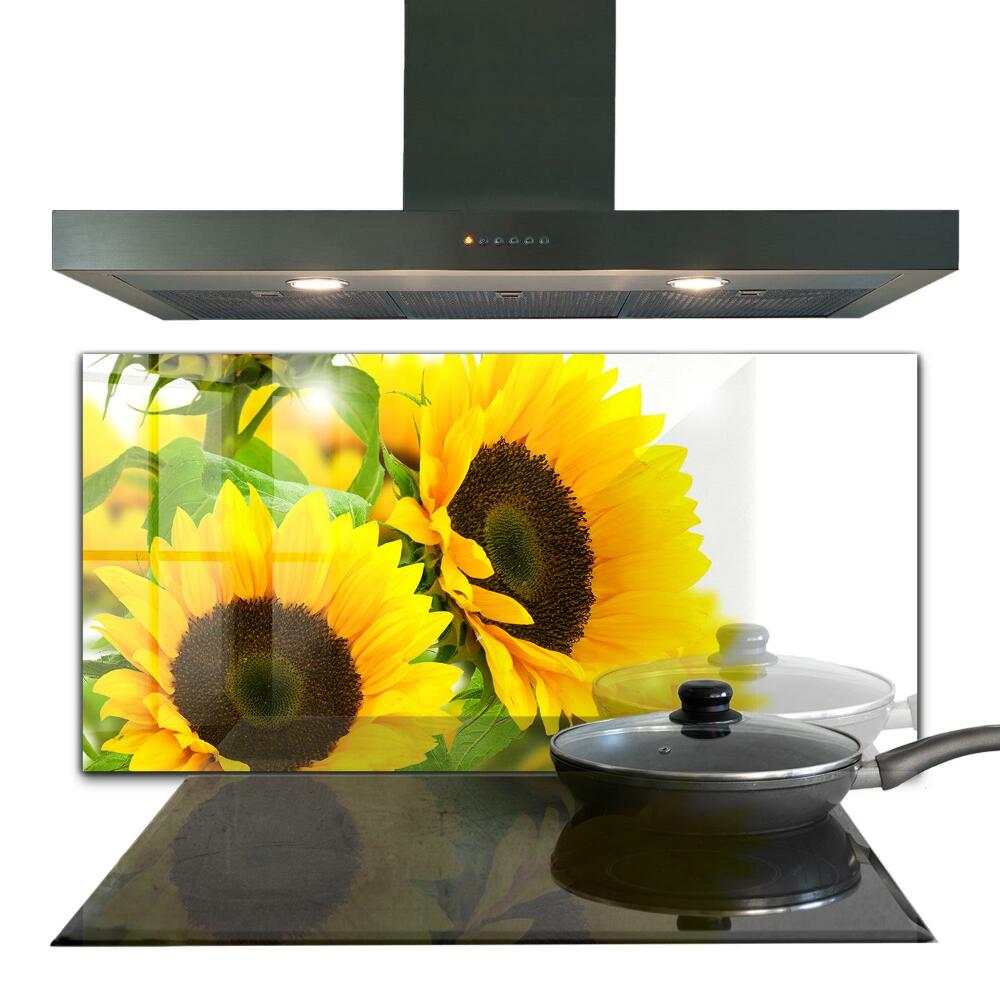Kitchen splashback Summer sunflower bouquet