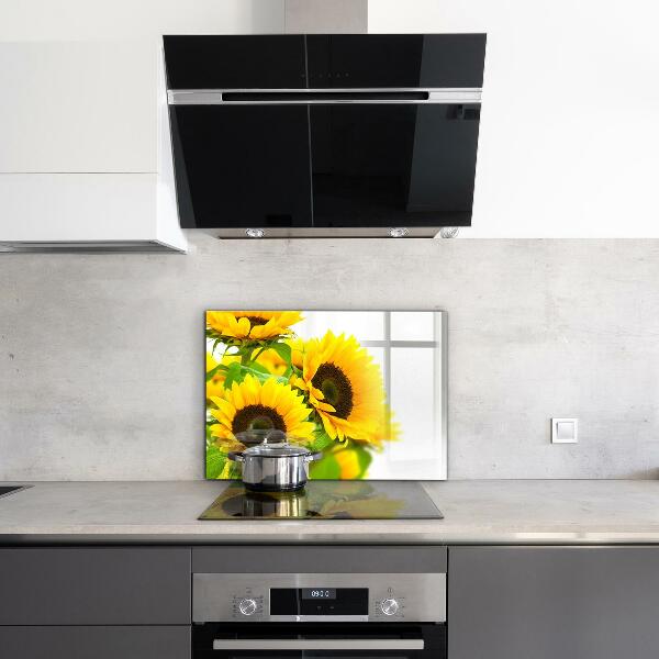 Kitchen splashback Summer sunflower bouquet