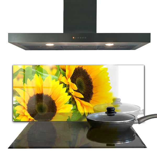 Kitchen splashback Summer sunflower bouquet
