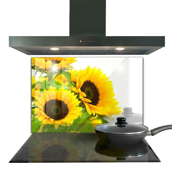 Kitchen splashback Summer sunflower bouquet