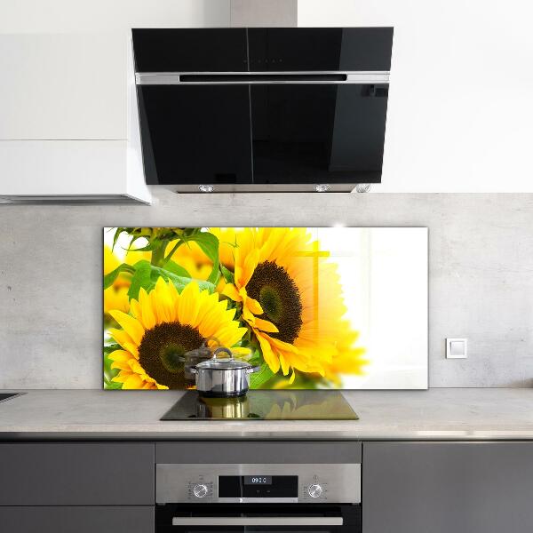 Kitchen splashback Summer sunflower bouquet