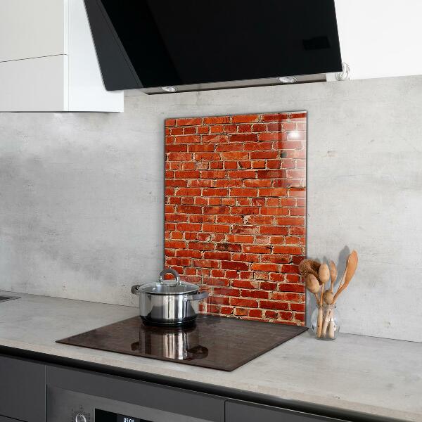 Oven splashback Natural brick wall
