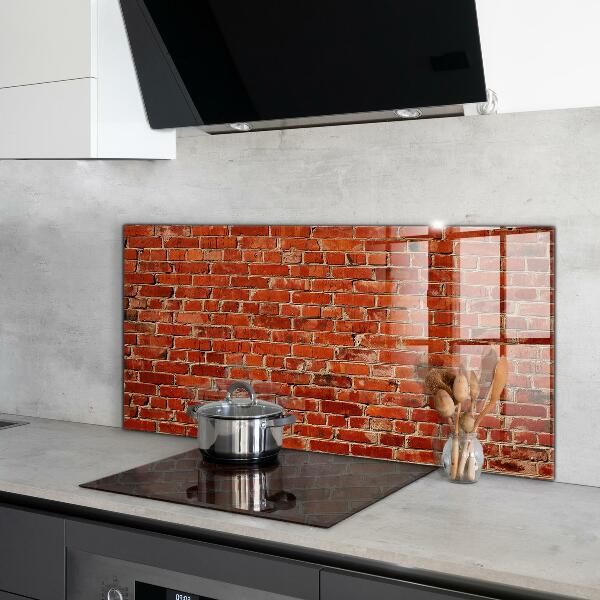Oven splashback Natural brick wall
