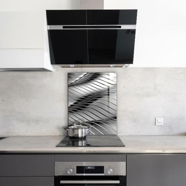 Cooker splashback Metal waves abstraction
