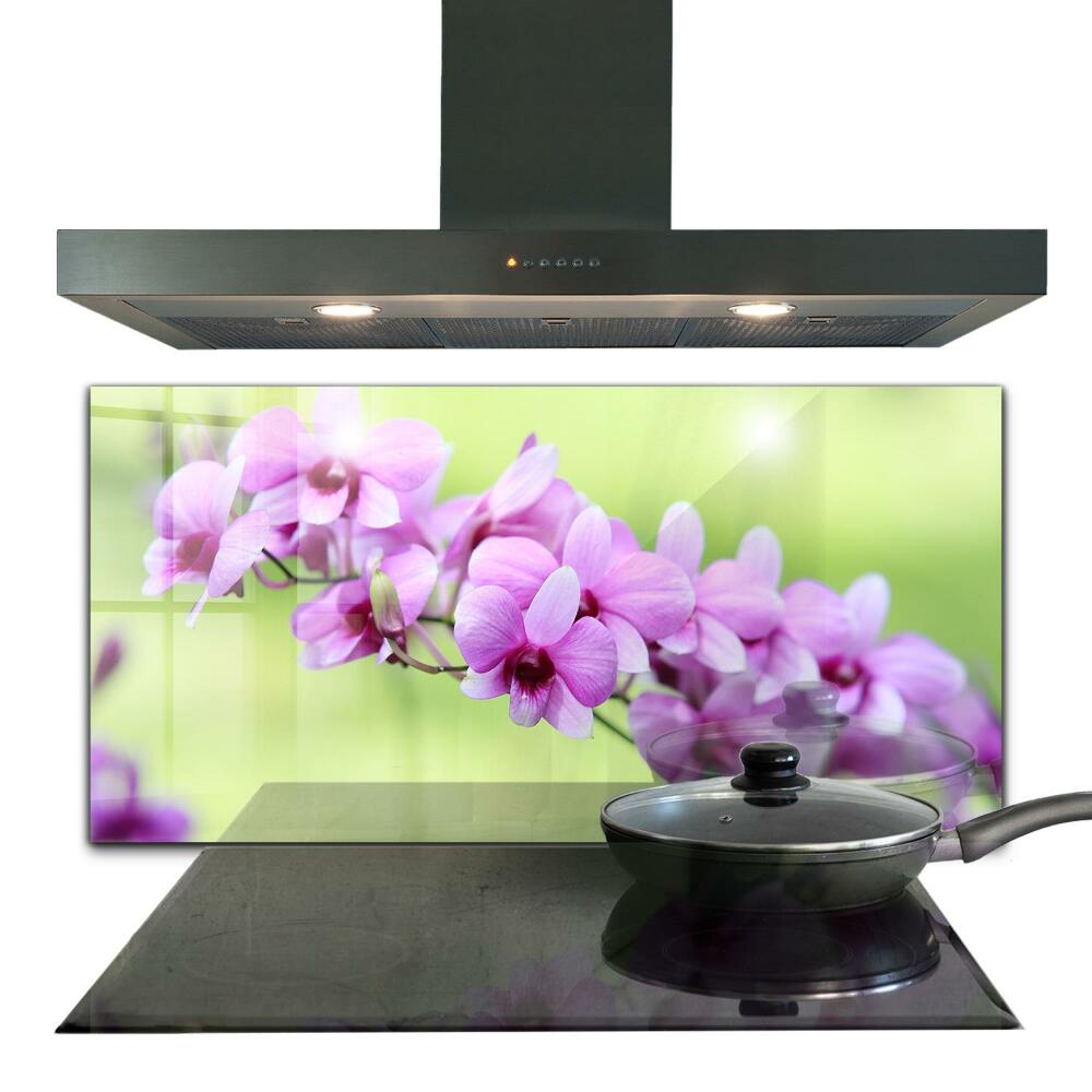 Kitchen splashback Purple orchid