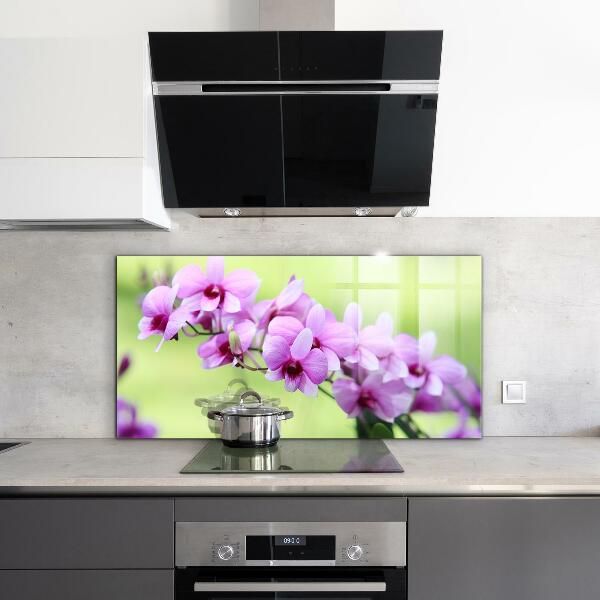 Kitchen splashback Purple orchid