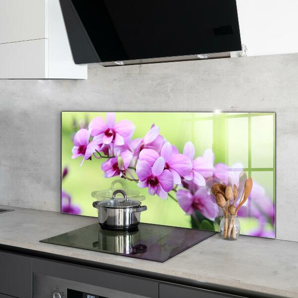 Kitchen splashback Purple orchid