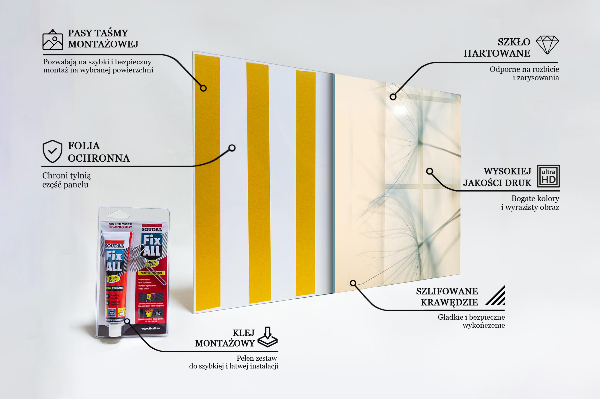 Kitchen splashback Beautiful delicate dandelion