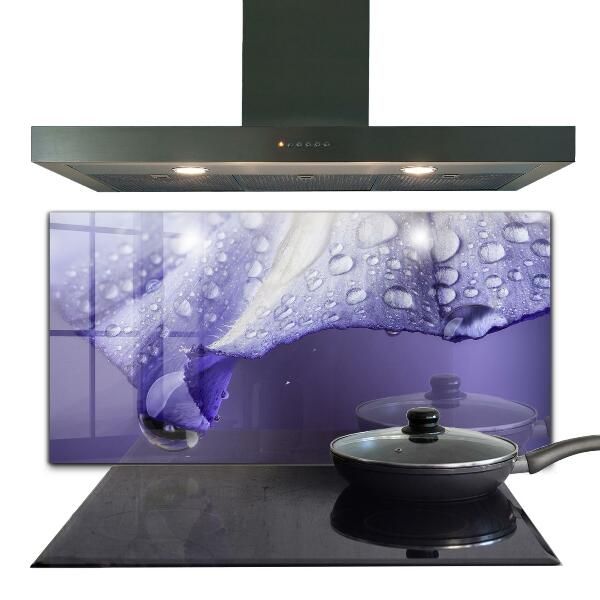 Kitchen splashback Purple flower petal