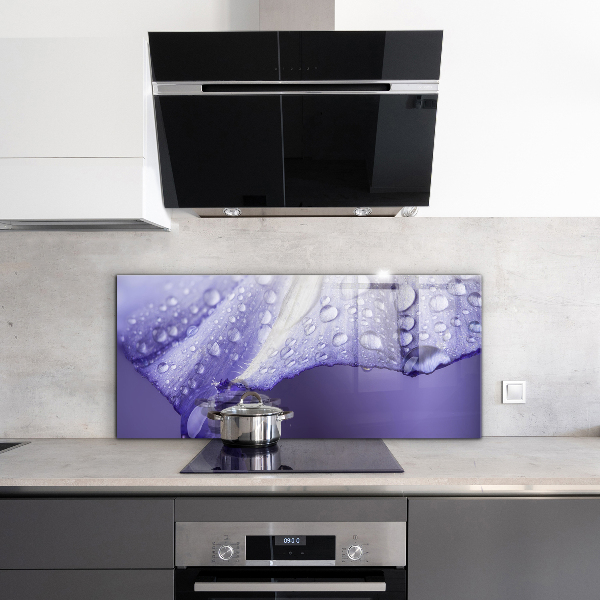 Kitchen splashback Purple flower petal