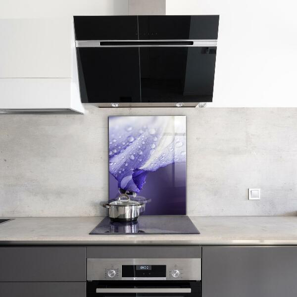 Kitchen splashback Purple flower petal